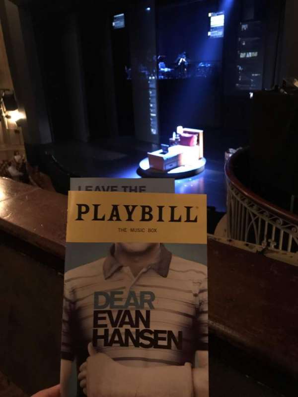 Music Box Theatre, section: Mezzanine R, row: A, seat: 24