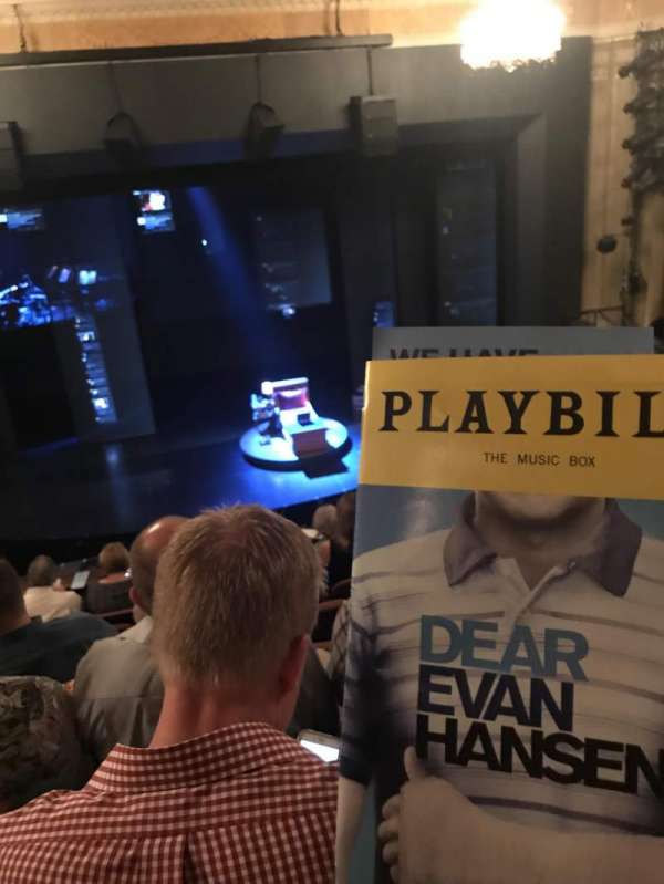 Music Box Theatre, section: Mezzanine C, row: G, seat: 110