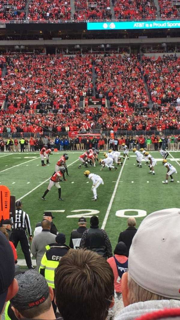 Ohio Stadium, section: 24aa, row: 5, seat: 21