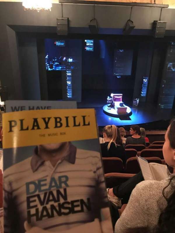 Music Box Theatre, section: Mezzanine C, row: G, seat: 113