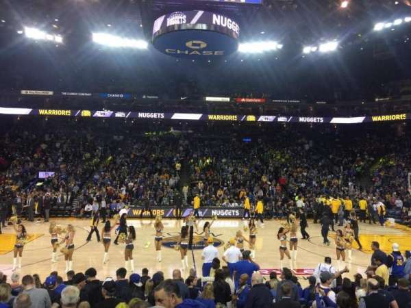 Oakland Arena, section: 102, row: 14, seat: 2