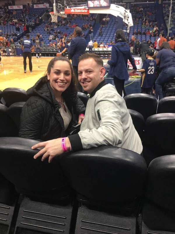 Smoothie King Center, section: 123F, row: 3, seat: 5