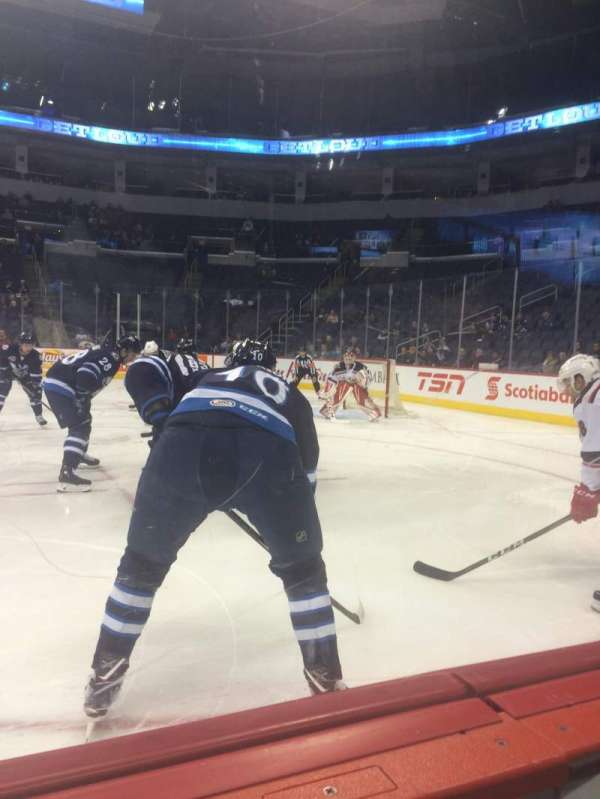 Canada Life Centre, section: 117, row: 1, seat: 6