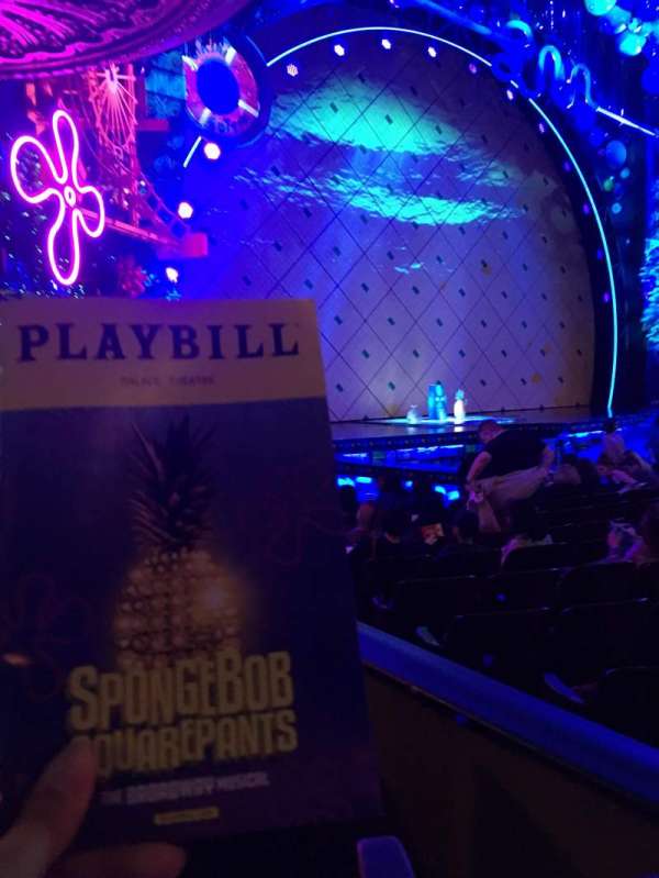 Palace Theatre, Broadway, section: Orchestra, row: M, seat: 3