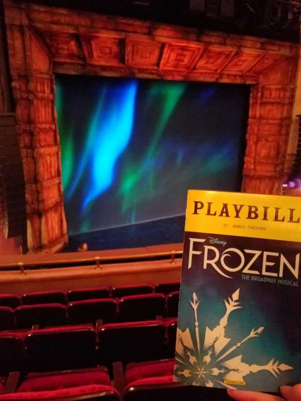 St. James Theatre, section: Mezzanine L, row: F, seat: 11
