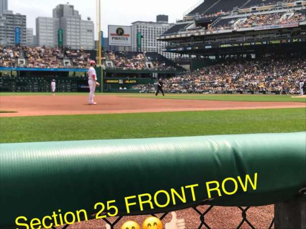 PNC Park, section: 25, row: 1, seat: 10