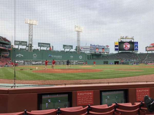 Fenway Park, section: Field Box 42, row: A, seat: 1