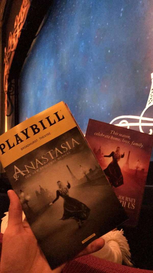 Broadhurst Theatre, section: Orchestra R, row: B, seat: 10