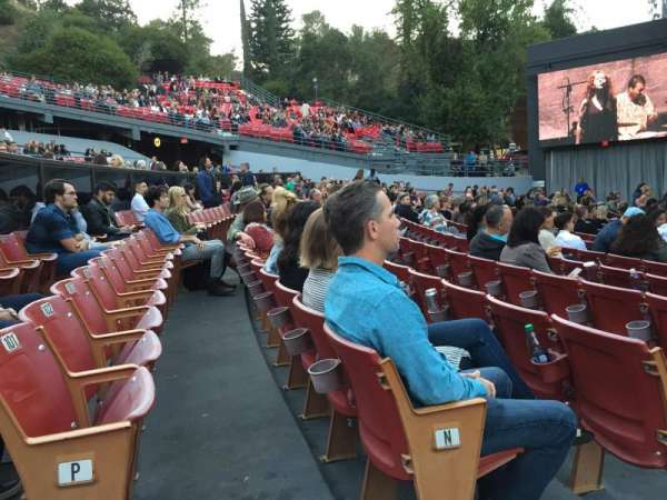 The Greek Theatre, section: A Center, row: P, seat: 101