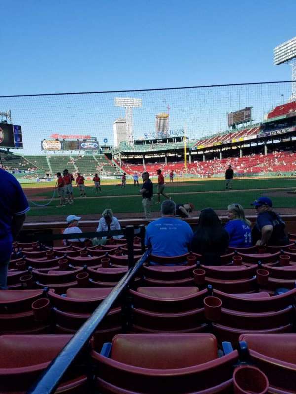Fenway Park, section: Field Box 59, row: F, seat: 4