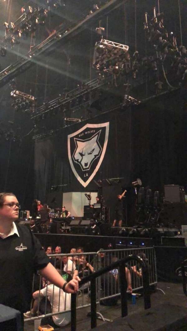 Bridgestone Arena, section: 107, row: AA, seat: 1