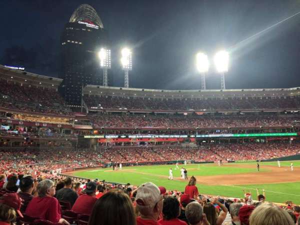 Great American Ball Park, section: 134, row: W, seat: 9