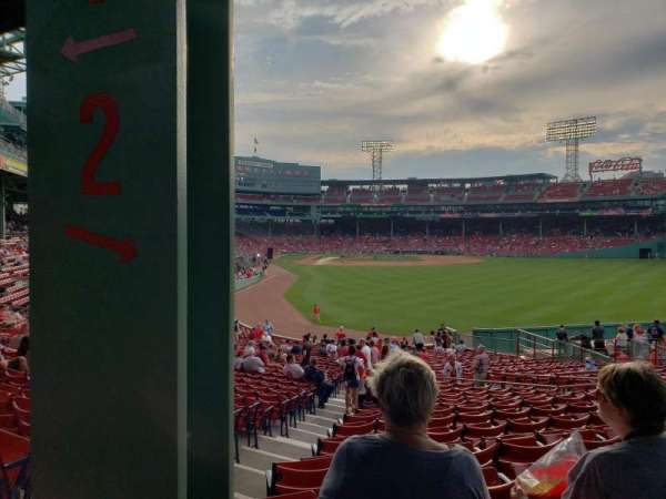 Fenway Park, section: Grandstand 2, row: 2, seat: 18, 19