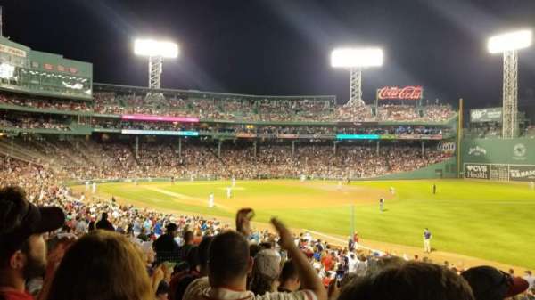 Fenway Park, section: Grandstand 9, row: 1, seat: 2