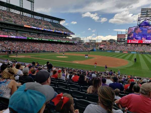 Coors Field, section: 122, row: 17, seat: 8