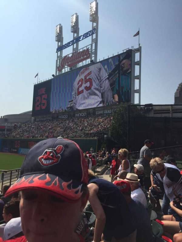 Progressive field, section: 103, row: K