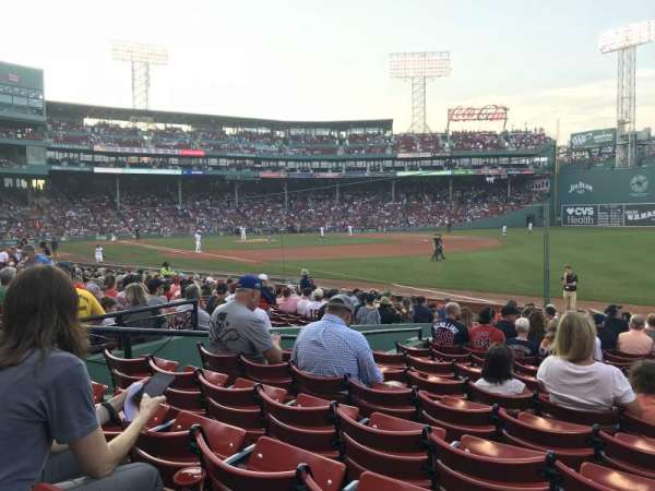 Fenway Park, section: Right Field Box 97, row: HH, seat: 6
