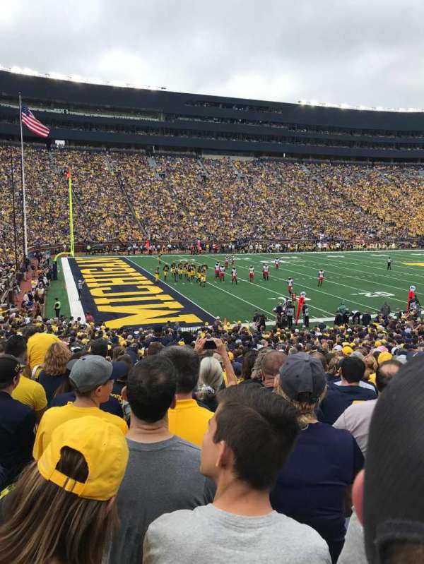 Michigan Stadium, section: 6, row: 32, seat: 12