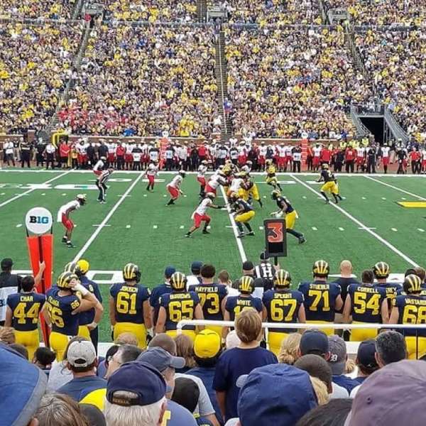 Michigan Stadium, section: 24, row: 12, seat: 10