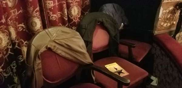 Richard Rodgers Theatre, section: Box C, row: 1, seat: 3, 2, and 1