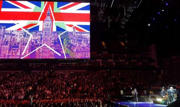 The O2, London, section: 112, row: C, seat: 365