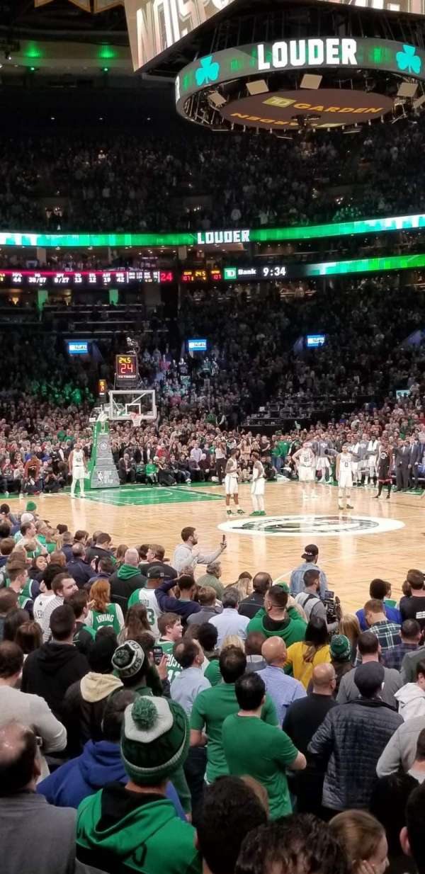 TD Garden, section: 9, row: 7, seat: 6