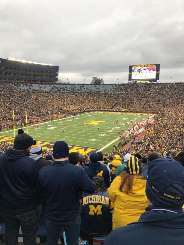 Michigan Stadium, section: 9, row: 77, seat: 30