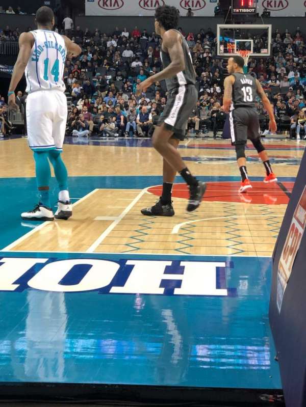 Spectrum Center, section: 101, row: 2A, seat: 1