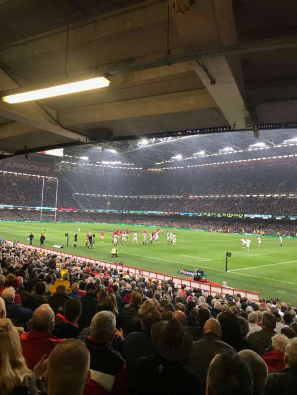 Principality Stadium, section: L25, row: 21, seat: 6