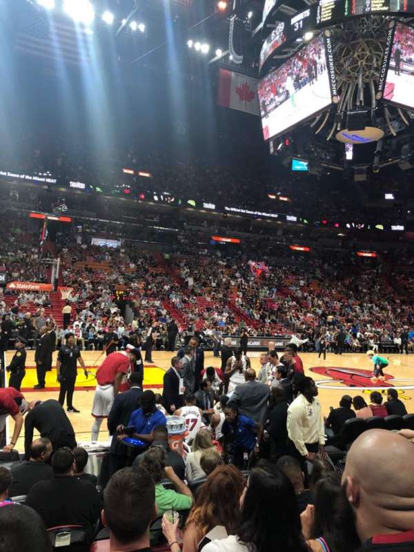 Kaseya Center, section: 108, row: 7, seat: 8