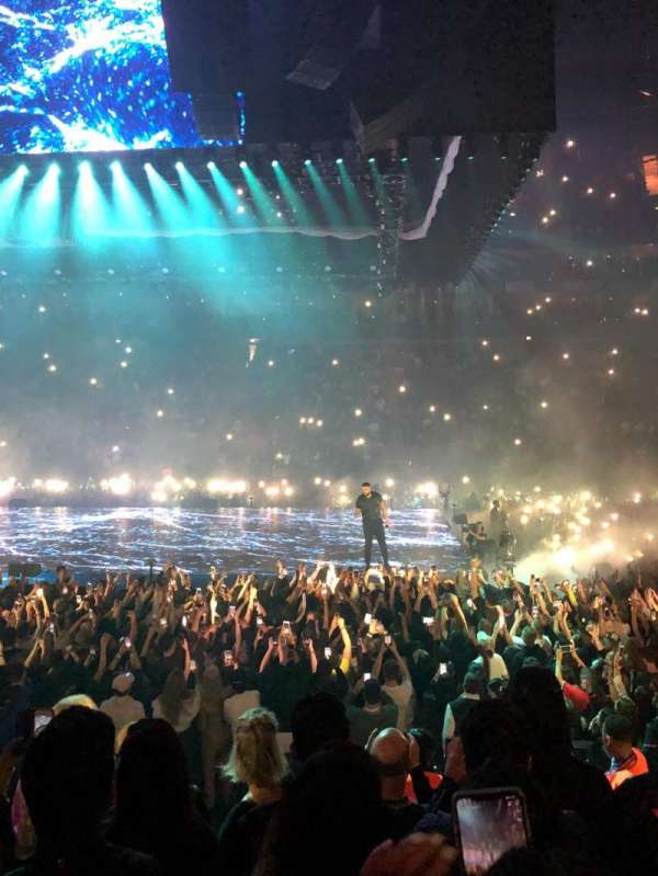 The O2, London, section: 102, row: J, seat: 85