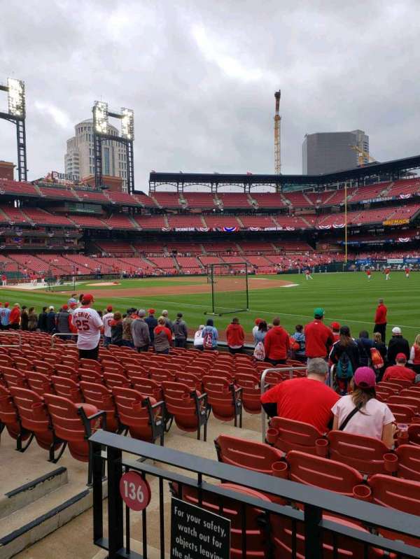 Busch Stadium, section: 136, row: 1, seat: 3