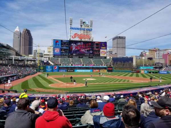 Progressive Field, section: 151, row: X, seat: 5