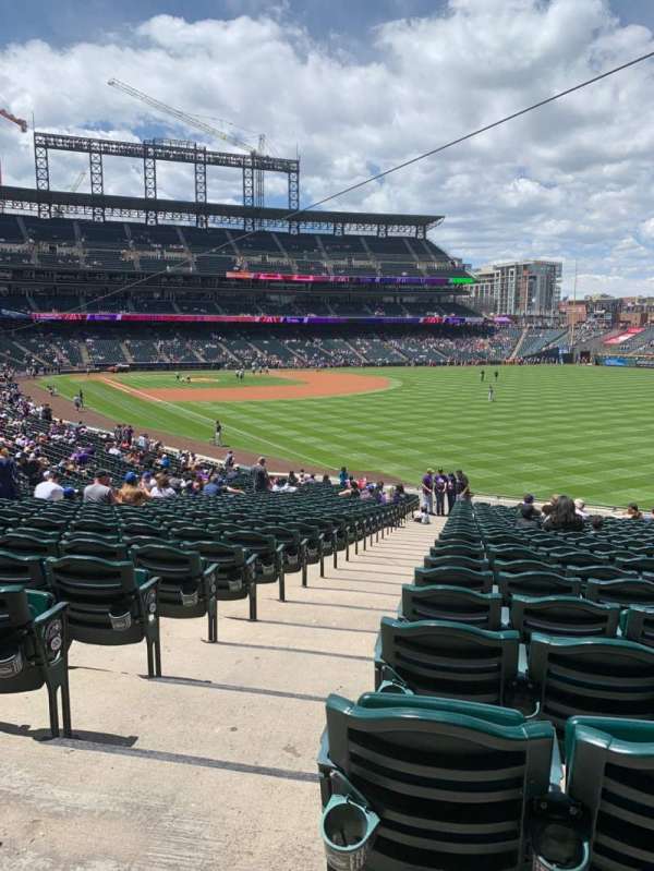 Coors Field, section: 111, row: 38, seat: 12