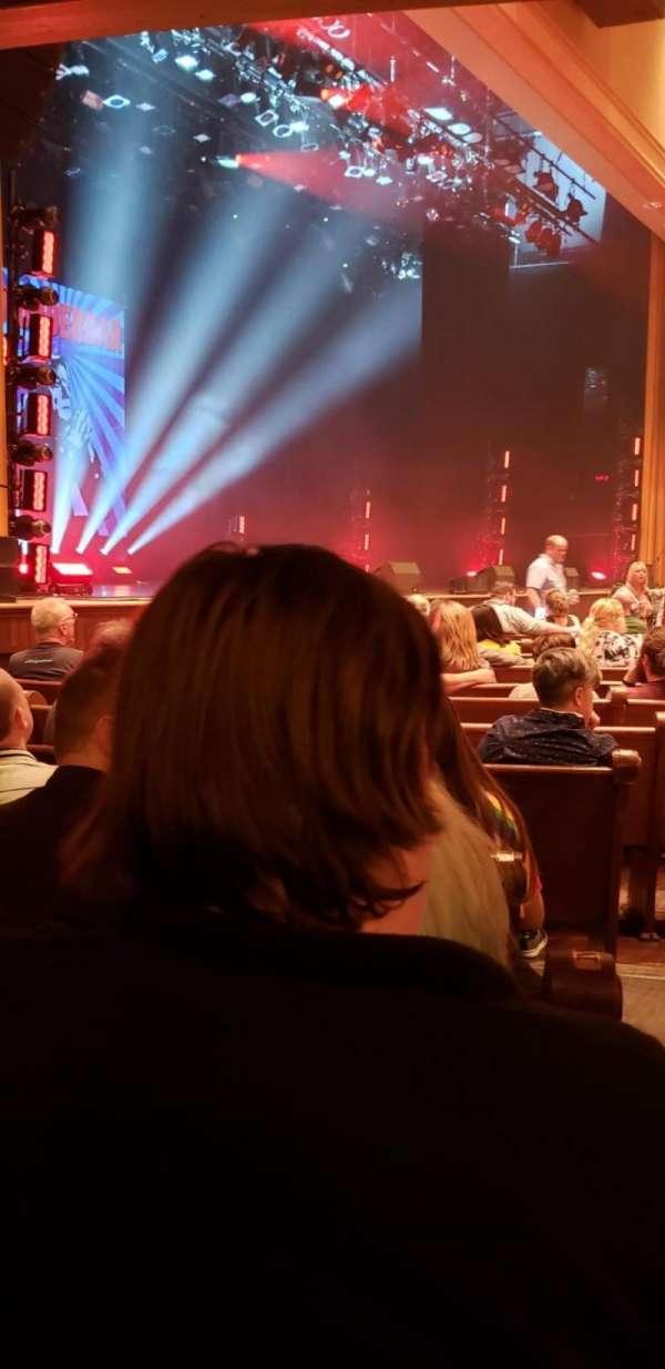 Ryman Auditorium, section: MF-8, row: P, seat: 8