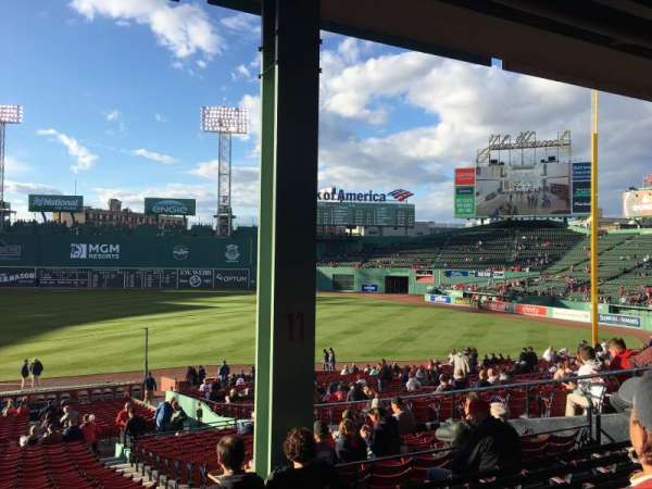 Fenway Park, section: Grandstand 11, row: 6, seat: 13-14