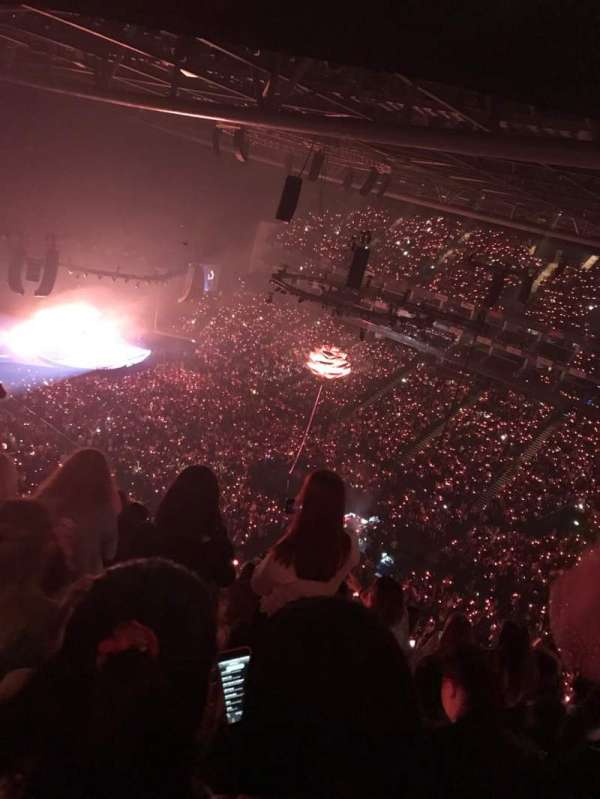 The O2, London, section: 407, row: P, seat: 604