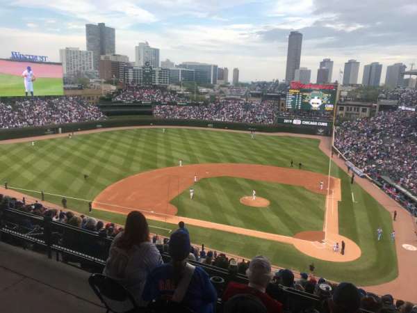 Wrigley Field, section: 413L, row: 1, seat: 19