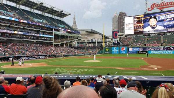 Progressive Field, section: 144, row: P, seat: 3