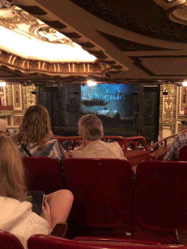 Cadillac Palace Theater, section: Dress Circle R, row: NN, seat: 14