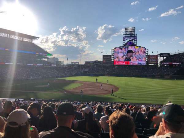 Coors field, section: 120, row: 33, seat: 7