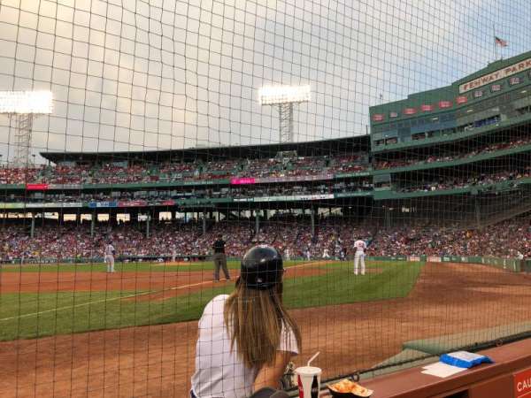 Fenway Park, section: Field Box 76, row: 2, seat: 1