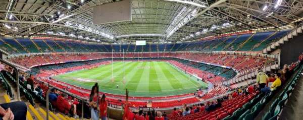 Principality Stadium, section: UN1, row: 21, seat: 1