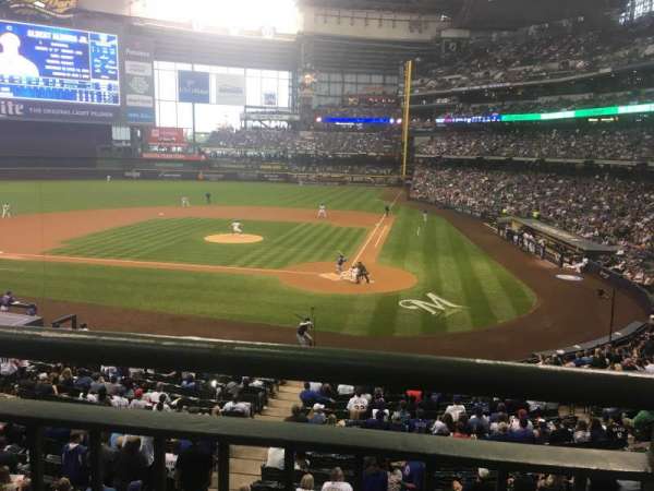 American Family Field, section: 221, row: 1, seat: 5