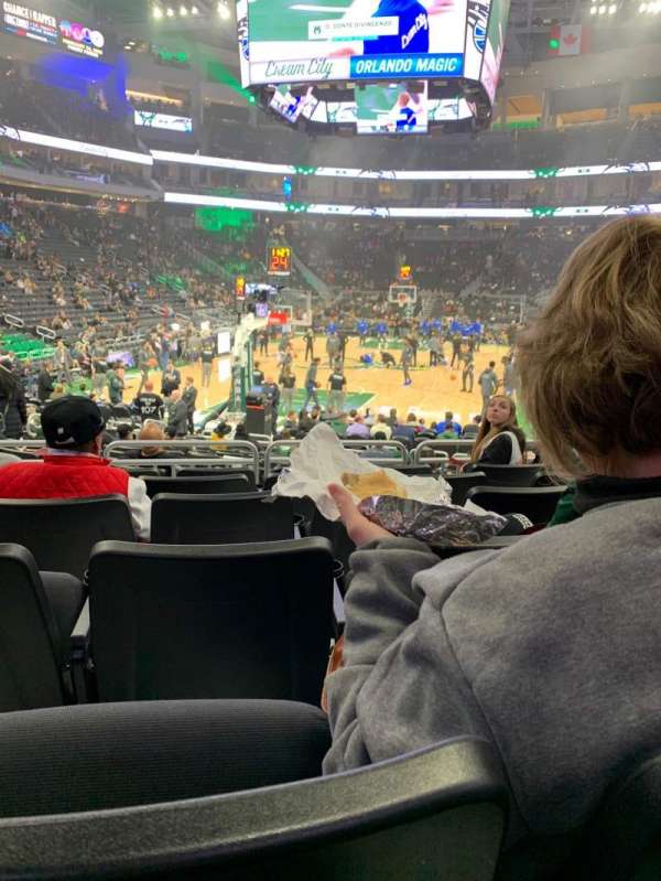 Fiserv Forum, section: 110, row: 10, seat: 8