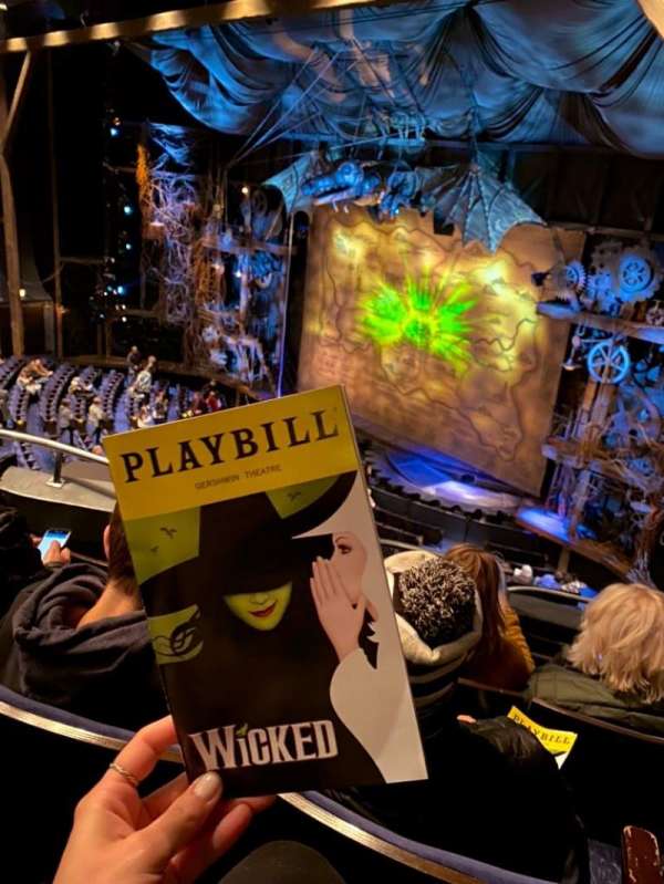Gershwin Theatre, section: Front Mezzanine R, row: B, seat: 34