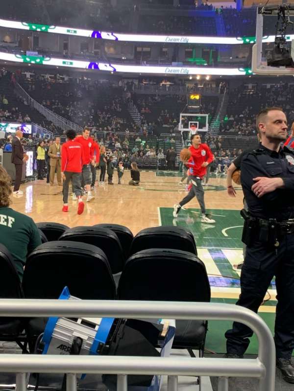 Fiserv Forum, section: 111, row: 2, seat: 20