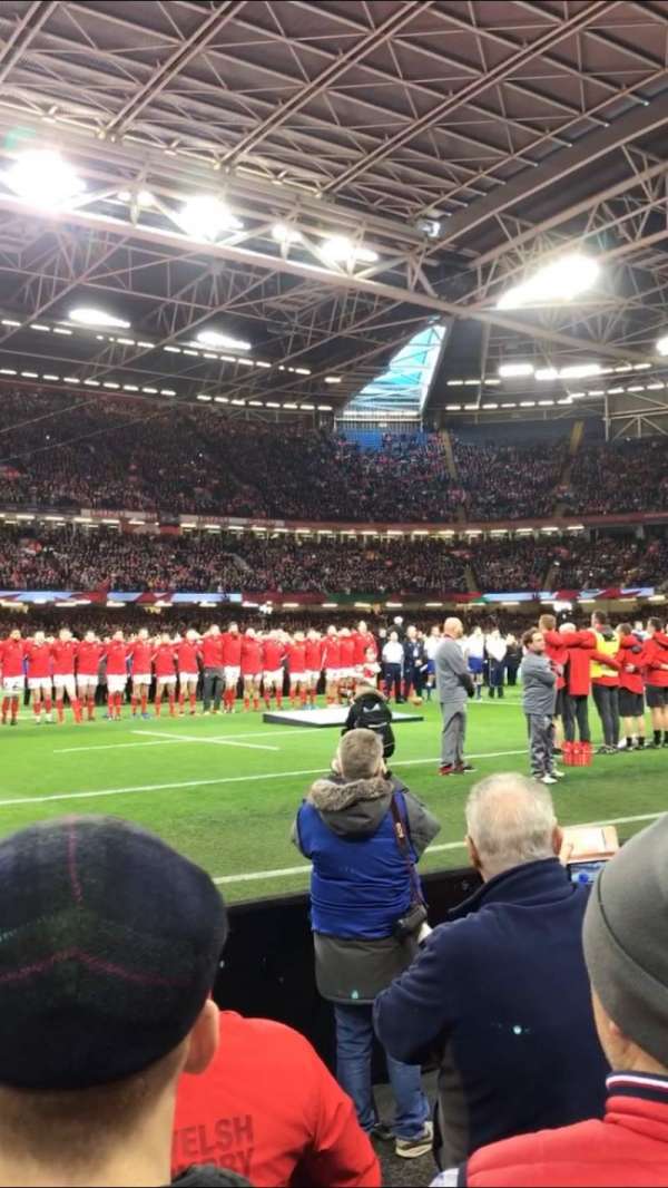 Principality Stadium, section: L10, row: 3, seat: 5