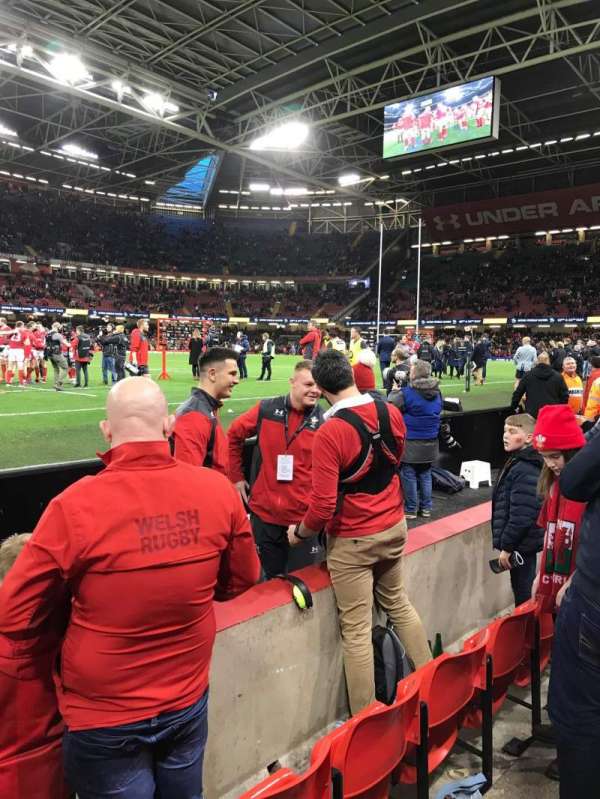 Principality Stadium, section: L10, row: 3, seat: 5