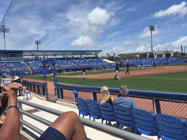TD Ballpark, section: 101, row: 1, seat: 14